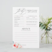 Baby Predictions and Advice Baby Shower Game (Stehend Vorderseite)