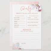 Baby Predictions and Advice Baby Shower Game (Vorne/Hinten)