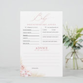 Baby Predictions and Advice Baby Shower Game (Stehend Vorderseite)