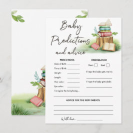 Baby Predictions and Advice Baby Shower Game Begleitkarte