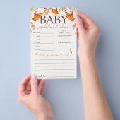 Baby Predictions and Advice Fall Baby Shower Game Flyer (Handgriff)