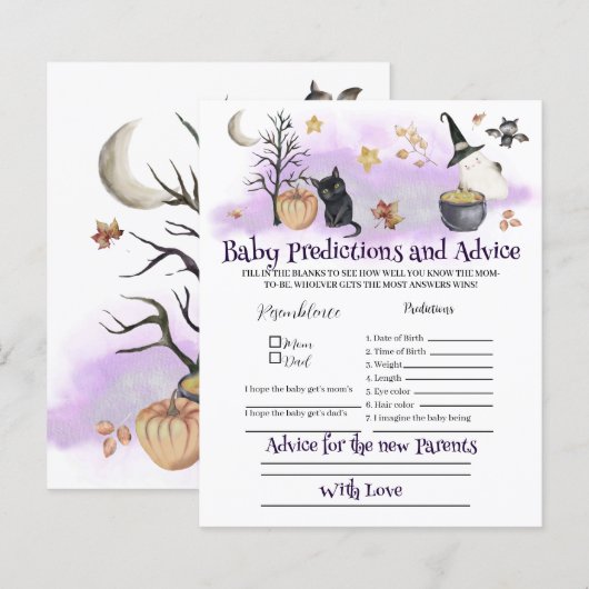 Baby Predictions and Advice game (Vorne/Hinten)