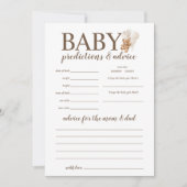 Baby Predictions and Advice Teddy Bear Game Einladung (Vorderseite)