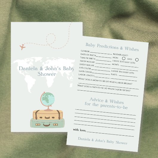 Baby Predictions and Wish Adventure Baby Shower Flyer