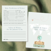 Baby Predictions and Wish Adventure Baby Shower Karte