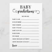 Baby Predictions Baby Shower Game Programm (Vorderseite)
