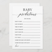 Baby Predictions Baby Shower Game Programm (Vorne/Hinten)