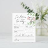 Baby Predictions Boy Elephant Shower Game (Stehend Vorderseite)