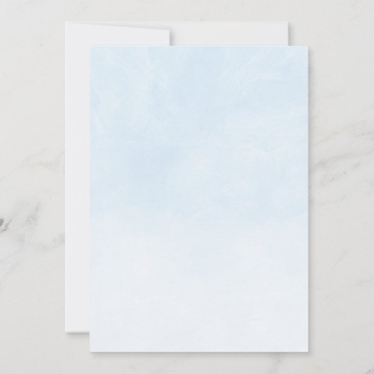 Baby Predictions Boy Elephant Shower Game Einladung (Rückseite)