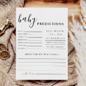Baby Predictions Card Baby Shower Game, Einladung