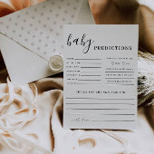 Baby Predictions Card Baby Shower Game, Einladung