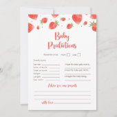 Baby Predictions Card Berry Sweet Baby Shower Game Einladung (Vorderseite)