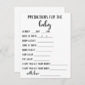 Baby Predictions Card Hinweiskarte (Vorne/Hinten)