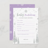 Baby Predictions Card - Winter Baby Shower Game Hinweiskarte (Vorne/Hinten)