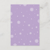 Baby Predictions Card - Winter Baby Shower Game Hinweiskarte (Rückseite)