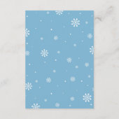 Baby Predictions Card - Winter Baby Shower Game Hinweiskarte (Rückseite)