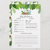 Baby Predictions Dinosaur Baby Duschspiel (Vorne/Hinten)