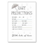 Baby Predictions Game for Baby Shower Tischnummer (Vorderseite)