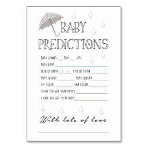 Baby Predictions Game for Baby Shower