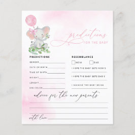 Baby Predictions Niedlich Elephant Shower Game