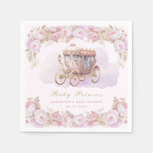 Baby Princess rosa Paper Napkin Serviette (Vorderseite)