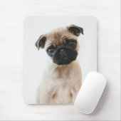 Baby Pug Portrait Mousepad (Mit Mouse)