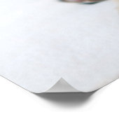 Baby Pug Portrait Poster (Ecke)