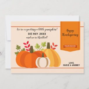 Baby Pumpkin macht drei Herbst Schwangerschaft bek Einladung
