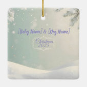 Baby & Puppy Christmas Magic Ornament (Rückseite)