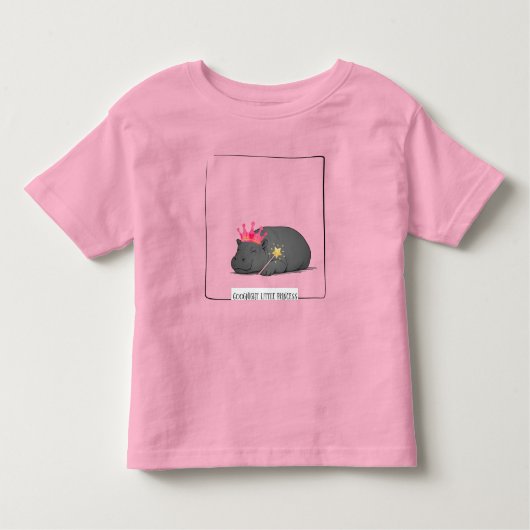 Baby Pygmy Hippo - Goodnight Little Princess Kleinkind T-shirt (Vorderseite)