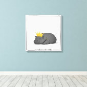 Baby Pygmy Hippo - Goodnight Sweet Prince - Canvas Leinwanddruck (Insitu (Holzboden))