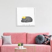 Baby Pygmy Hippo - Goodnight Sweet Prince - Canvas Leinwanddruck (Insitu (Wohnzimmer))