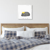 Baby Pygmy Hippo - Goodnight Sweet Prince - Canvas Leinwanddruck (Insitu (Schlafzimmer))