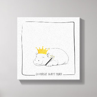 Baby Pygmy Hippo-Goodnight Sweet Prince Leinwanddruck