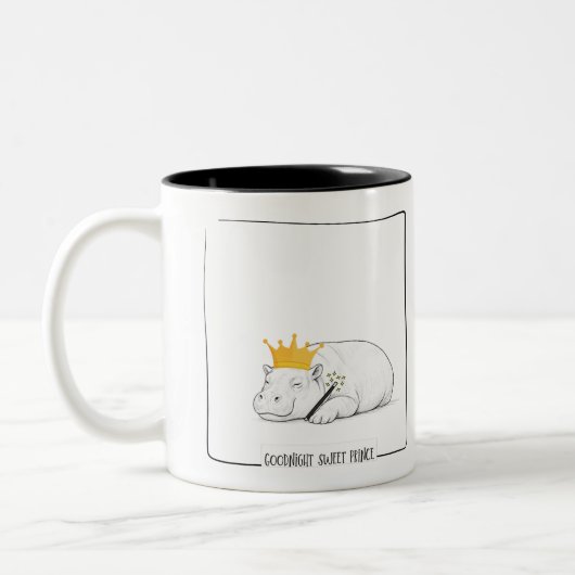 Baby Pygmy Hippo - Goodnight Sweet Prince Mug Zweifarbige Tasse (Links)