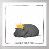 Baby Pygmy Hippo - Goodnight Sweet Prince Poster (Vorne)