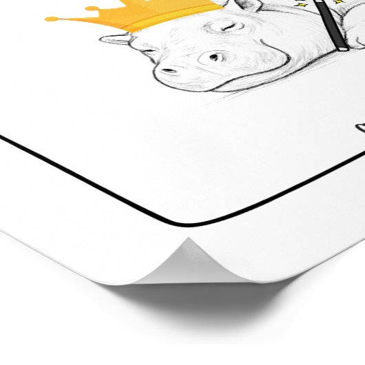 Baby Pygmy Hippo - Goodnight Sweet Prince Poster (Ecke)