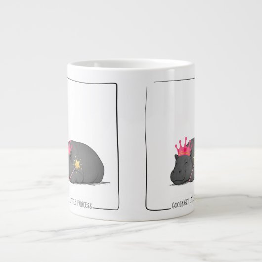 Baby Pygmy Hippo Princess Mug Jumbo-Tasse (Vorderseite)