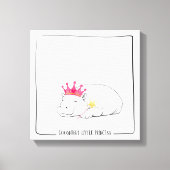 Baby Pygmy Hippo Princess Throw Pillow Leinwanddruck (Vorderseite)