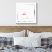 Baby Pygmy Hippo Princess Wall Canvas Leinwanddruck (Insitu (Schlafzimmer))