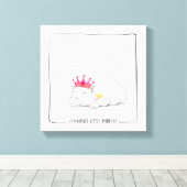 Baby Pygmy Hippo Princess Wall Canvas Leinwanddruck (Insitu (Holzboden))