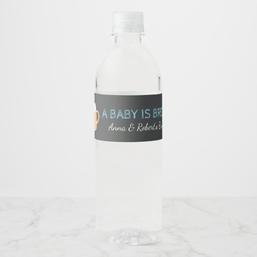 Baby-Q A Baby gebraucht Boy Water Flasche Label Wasserflaschenetikett (Vorderseite)