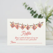 Baby-Q Baby Duschdiaper Tombola Einladung (Stehend Vorderseite)