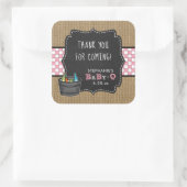 Baby Q Baby Dusche danke für Aufkleber PINK (Tasche)