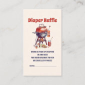 Baby Q Baby Dusche DIAPER RAFFLE Begleitkarte (Vorderseite)