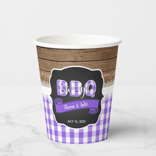 Baby Q Baby Shooting Paper Cup - Lila Pappbecher (Vorderseite)