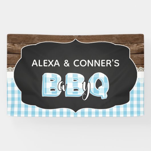 Baby Q Baby Showbanner - Baby Blue Banner (Horizontal)