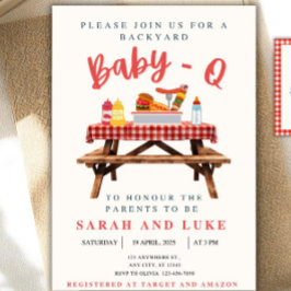 Baby-Q Baby Shower Einladung, Garten BBQ (Edita Einladung