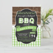 Baby Q Baby Shower Einladung - Green (Stehend Vorderseite)