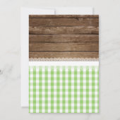 Baby Q Baby Shower Einladung - Green (Rückseite)